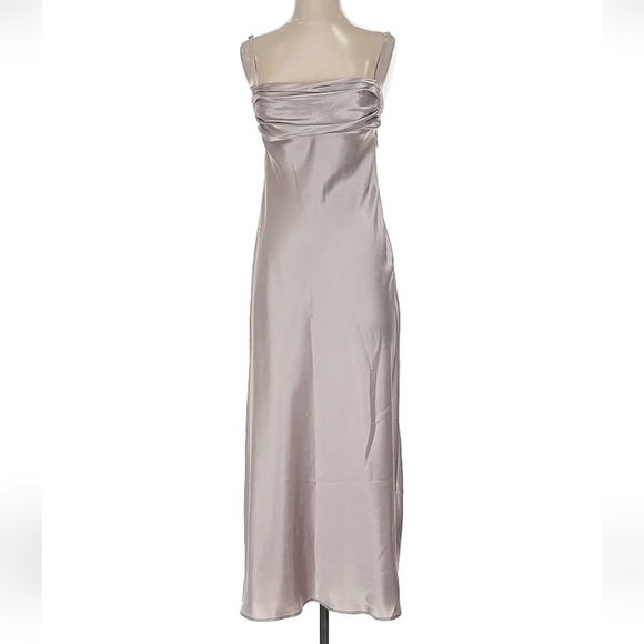 Zara *  Satin Cut Out Slip Midi Dress Size M - Picture 14 of 15